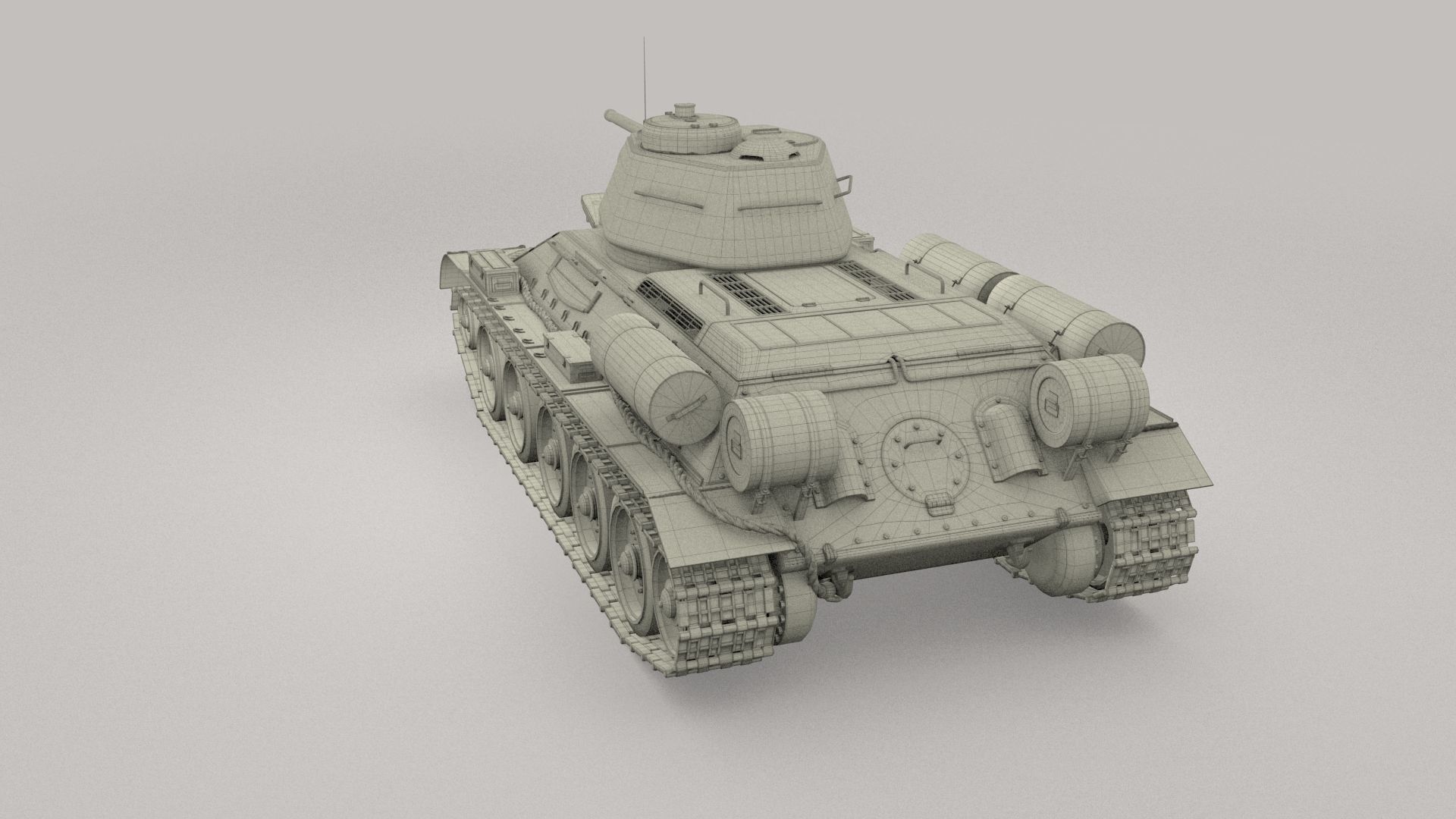 Eastern Front Armor Pack with Interior and Engine Bay v2 3D model_104