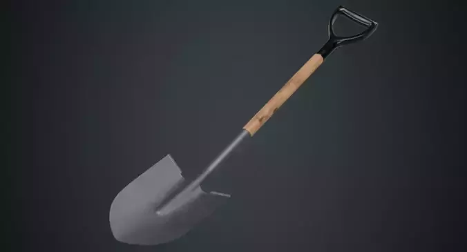 Shovel 1A Low-poly 3D model