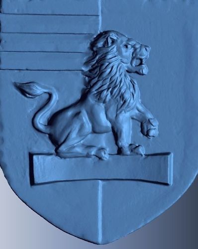 Tiger shield with lion Free 3D print model