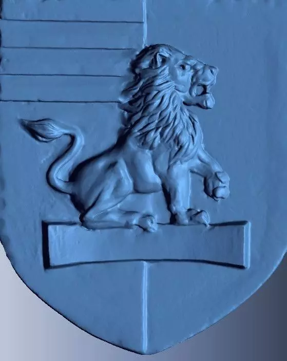 Tiger shield with lion Free 3D print model