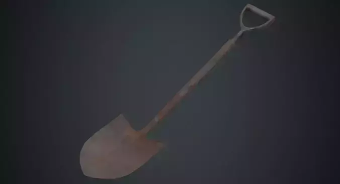 Shovel 1C Low-poly 3D model