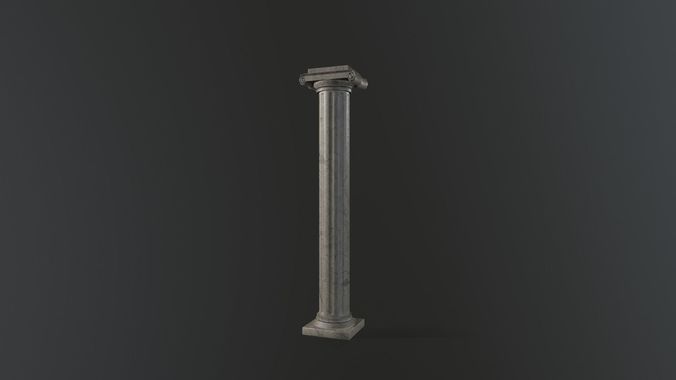 Phoenician Column Low-poly 3D model