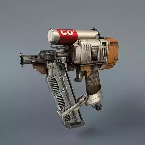 mobile game asset - nailgun  Low-poly 3D model