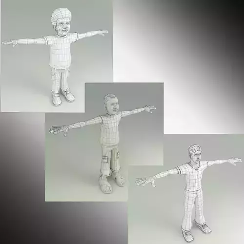 3 Low Poly Character boy