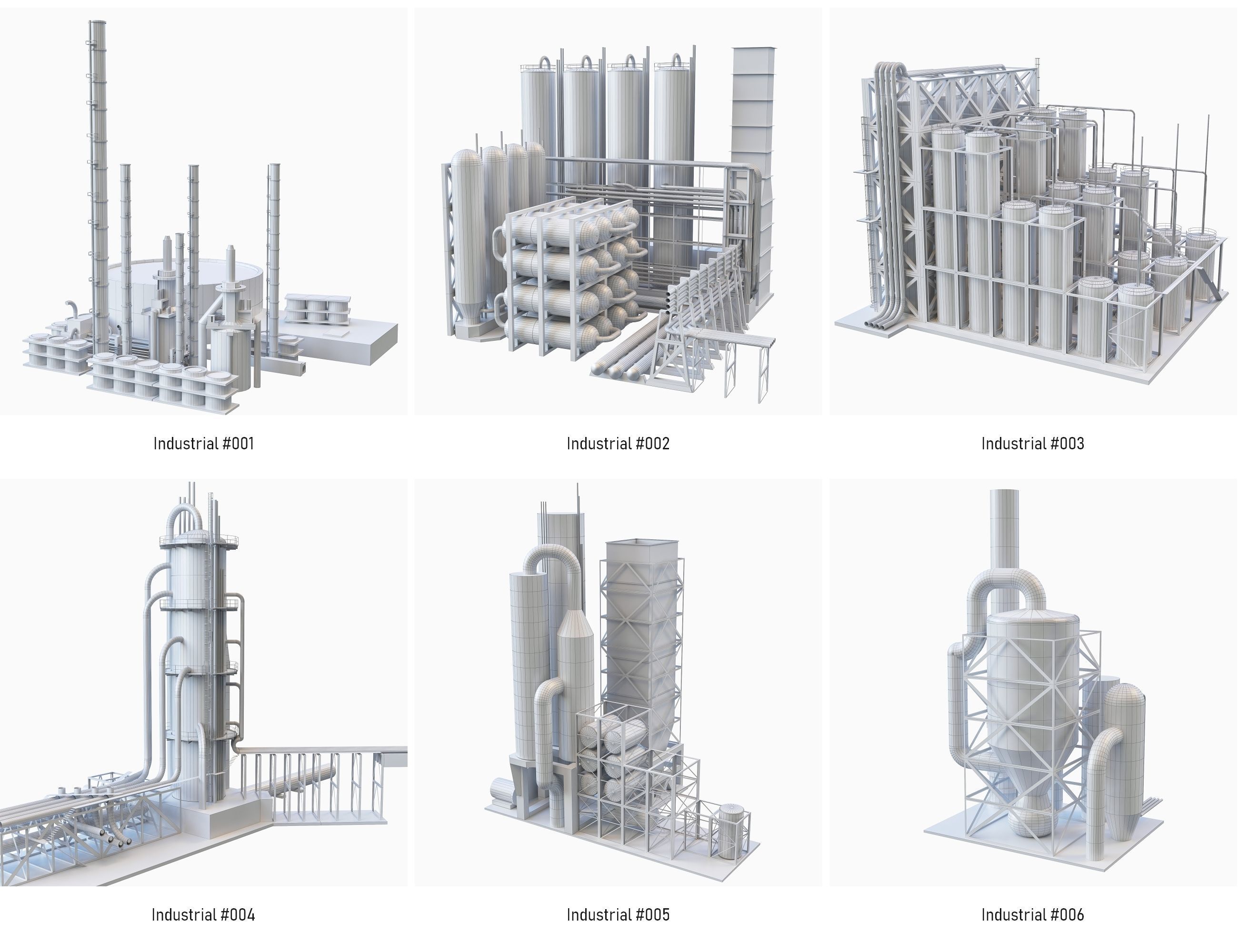 Industrial Manufacture Collection Low-poly 3D model_1
