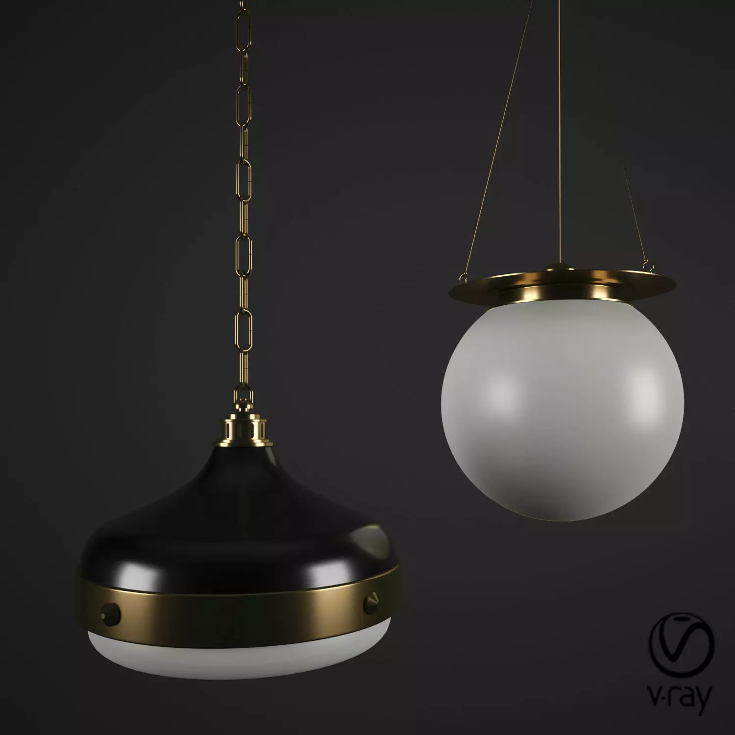 Classic pendants 3D model
