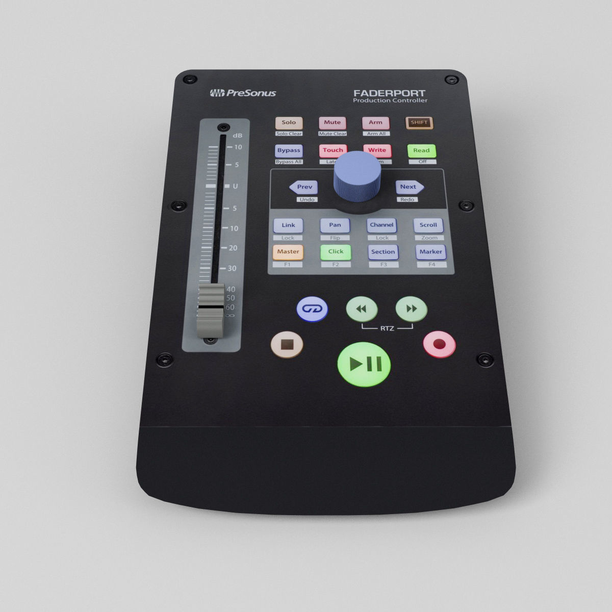 Presonus Faderport V2 DAW Controller Recording Studio Mixer Low-poly 3D model_1