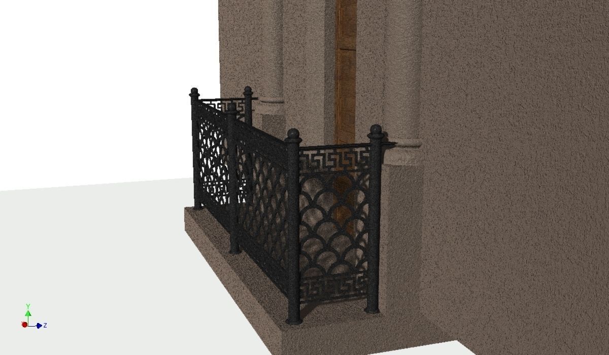 Balcony railing 3D model | CGTrader