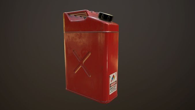 Gas canister Low-poly 3D model