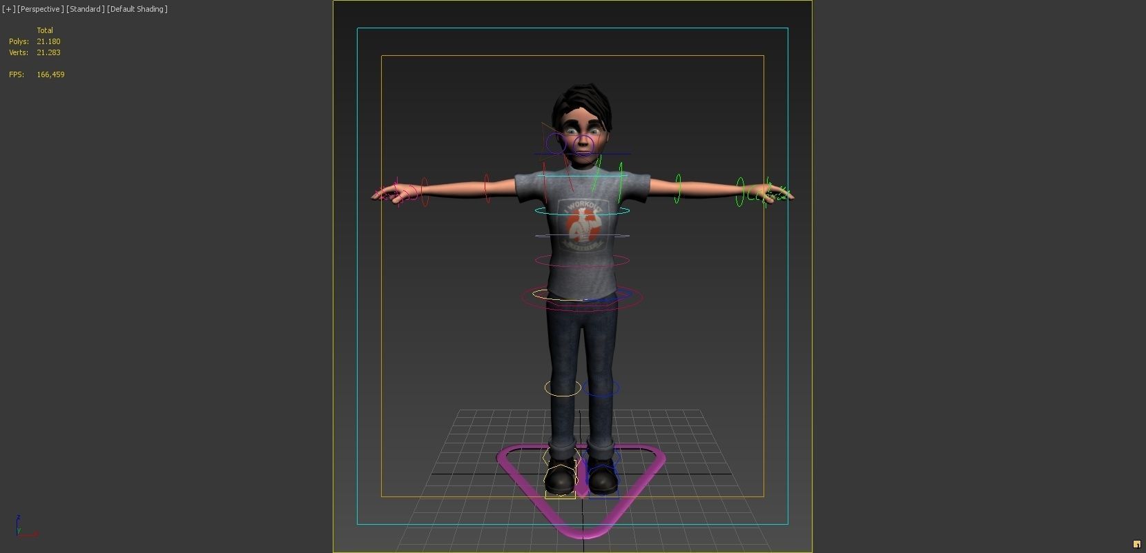 Rigged Cartoon Man 3D model_5