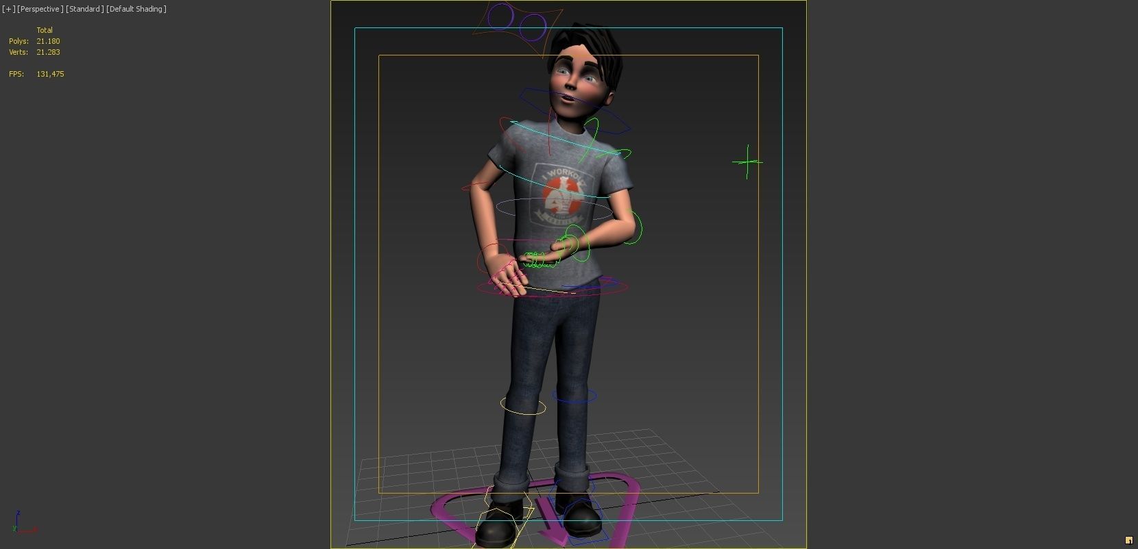 Rigged Cartoon Man 3D model_6