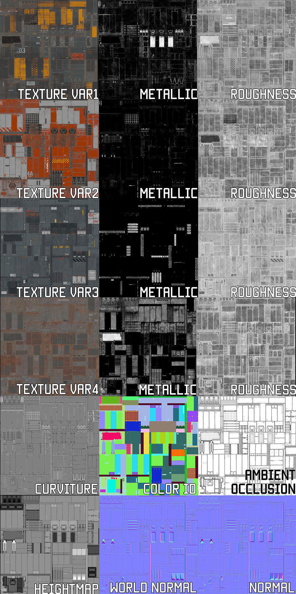 Scifi Wall Panel Texture Set E Texture_7