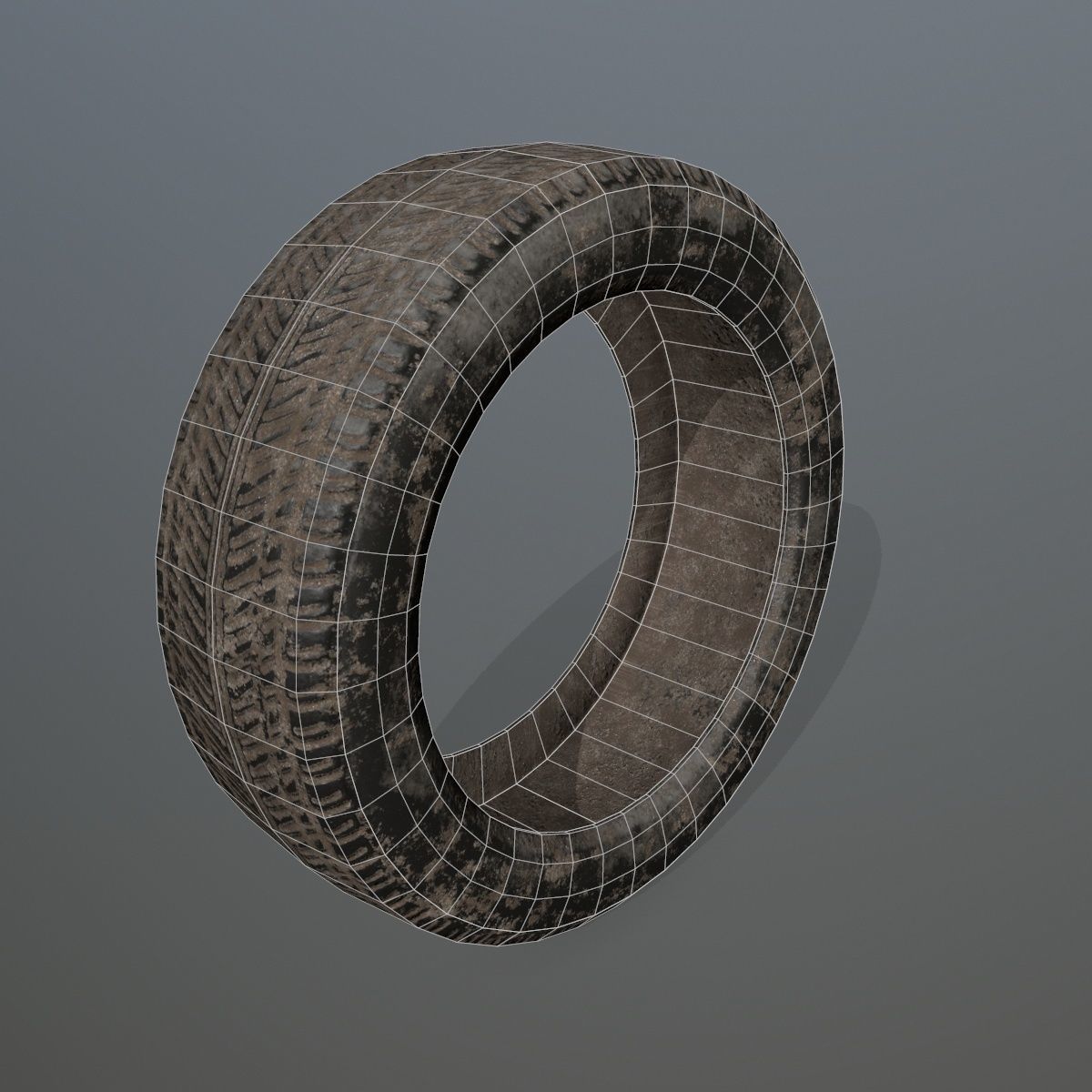 Tire 2 tyres pack Low-poly 3D model_9
