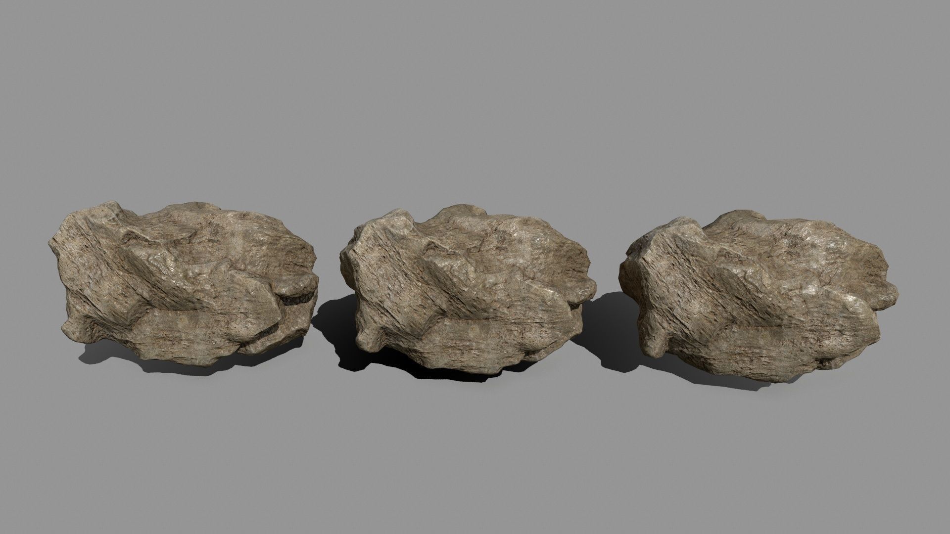 rocks set of Low-poly 3D model_15
