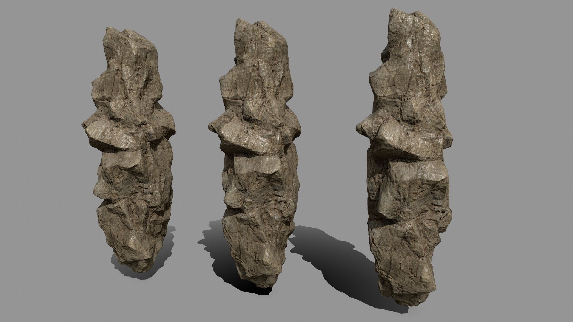 rocks set of Low-poly 3D model_9