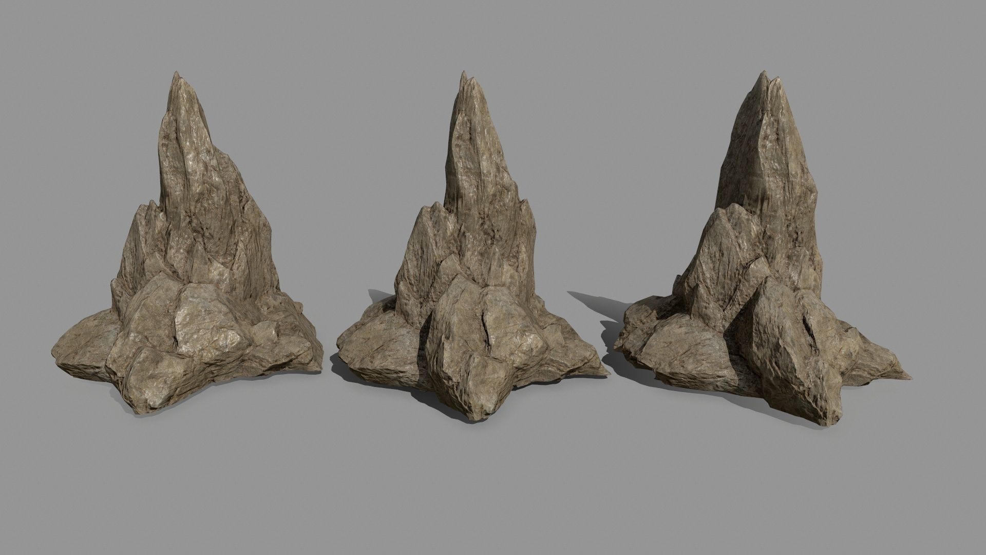 rocks set of Low-poly 3D model_12