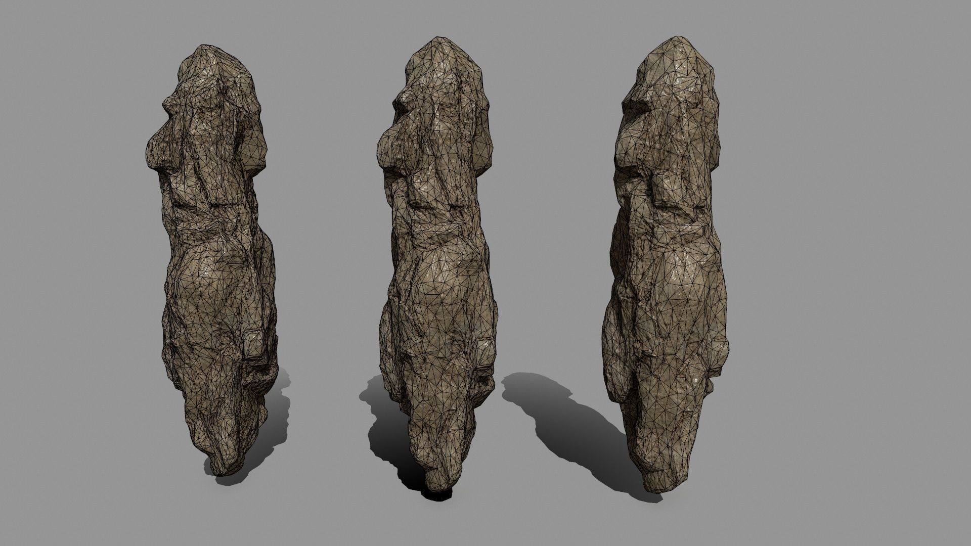 rocks set of Low-poly 3D model_13