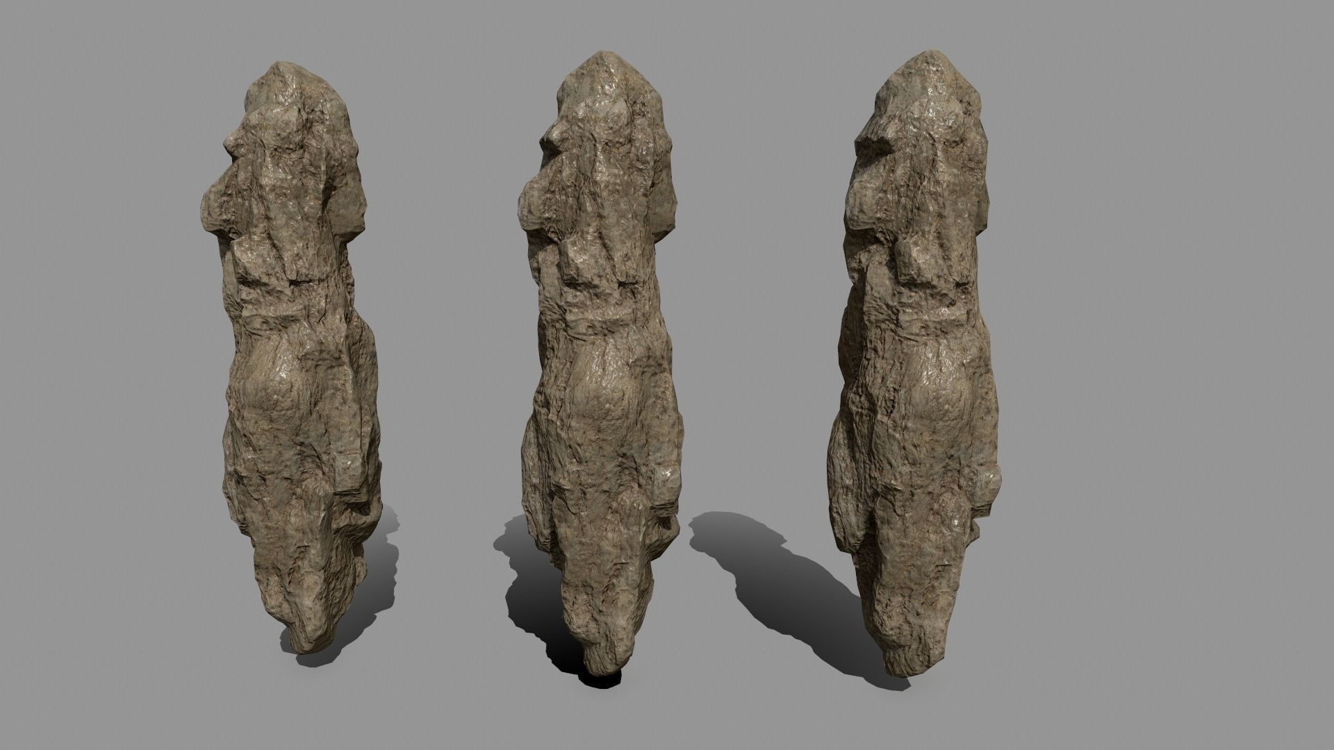 rocks set of Low-poly 3D model_14