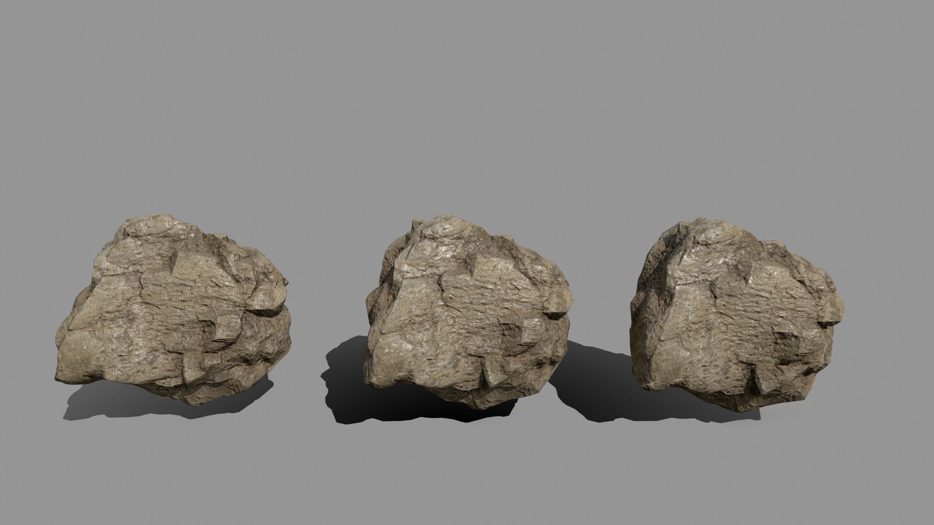 rocks set of Low-poly 3D model_17