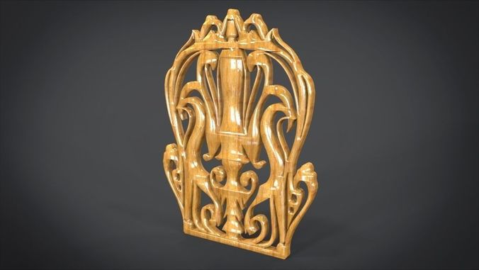Simple Mandala Frame Ornament Low-poly 3D model