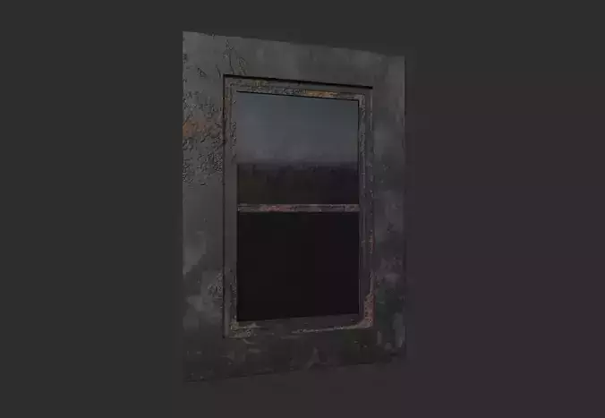 rusty window 3D model