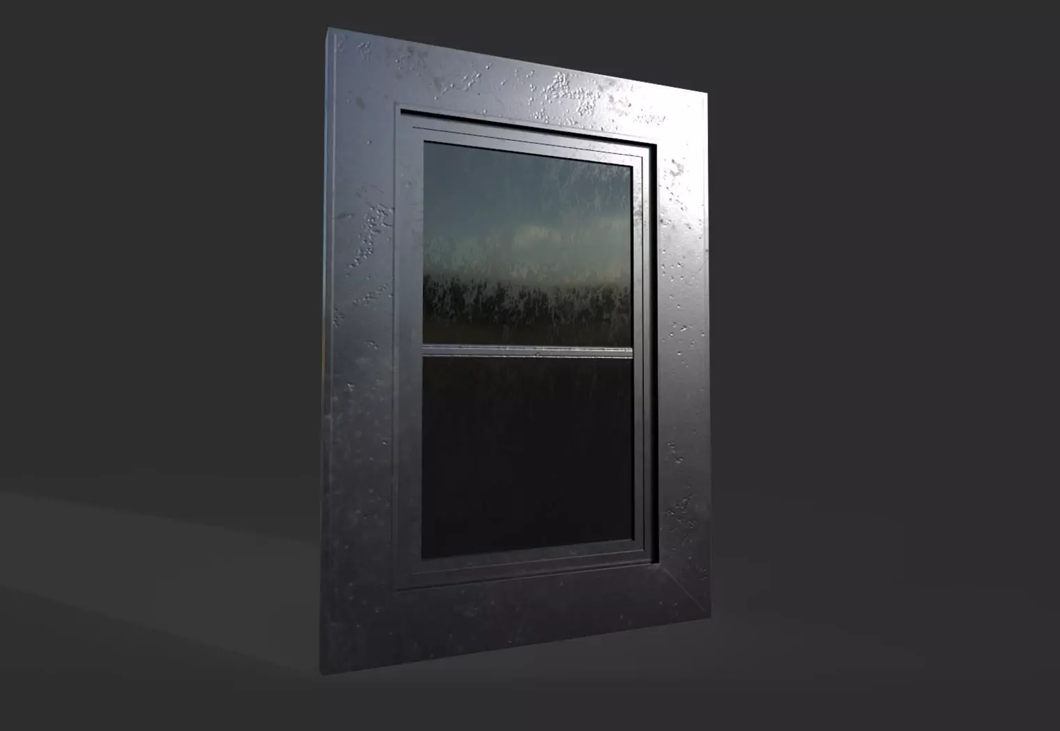 steel window 3D model_0