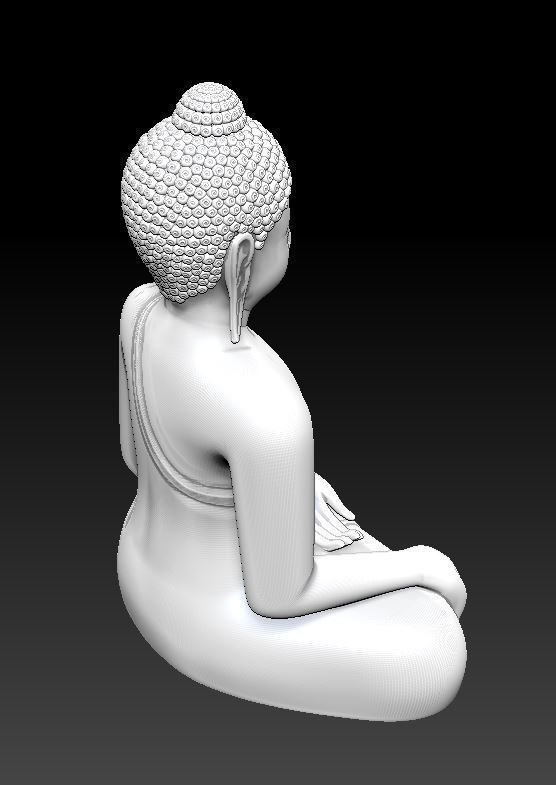 Buddha statue 3D model_3