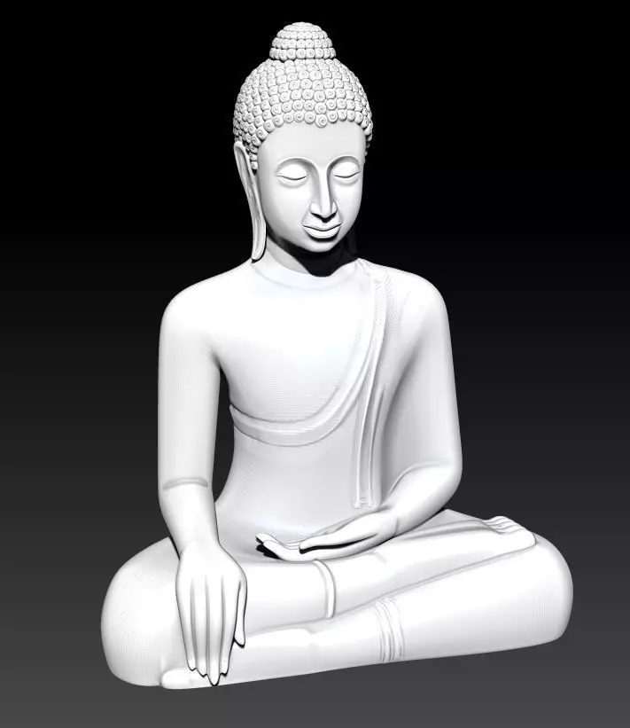 Buddha statue 3D model_0