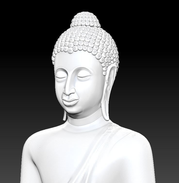 Buddha statue 3D model_2