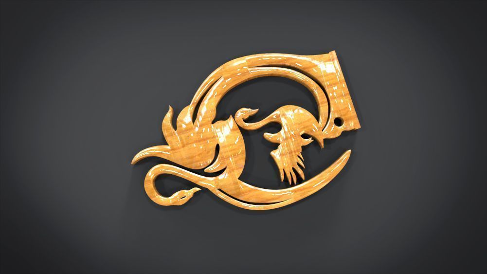 Swan Frame Ornament Furniture 3D print model_9