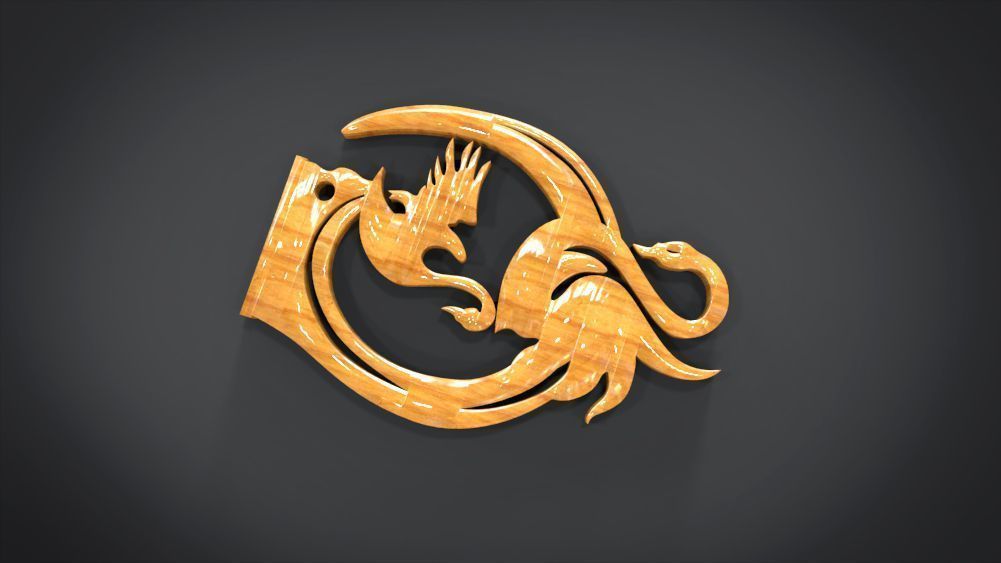 Swan Frame Ornament Furniture 3D print model_2