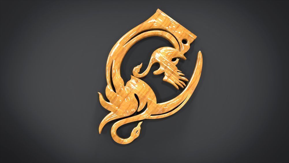 Swan Frame Ornament Furniture 3D print model_7