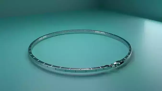 NecklacePlatina silver bracelet on table