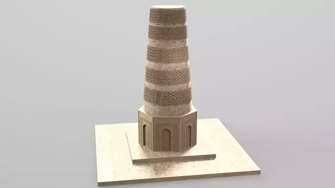 Burana brick tower 3D model