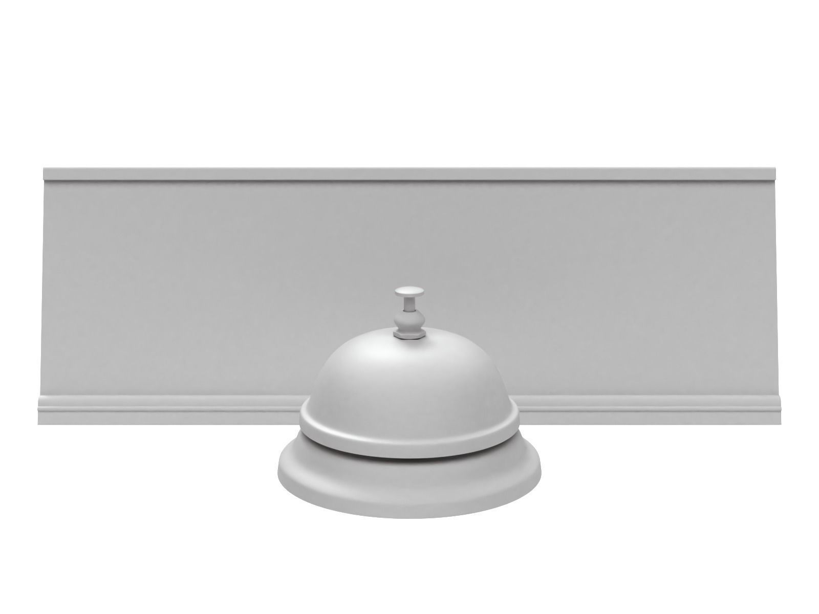 Reception  Bell with Sign 3D model_8