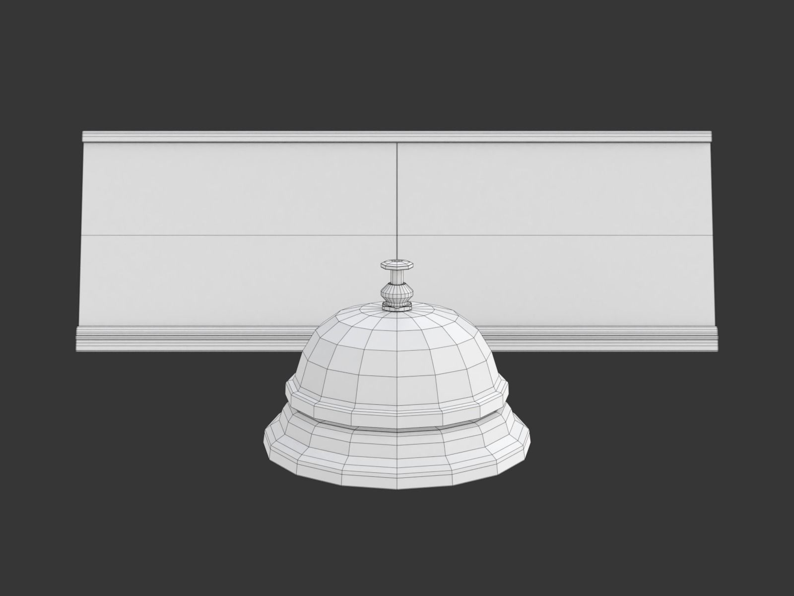 Reception  Bell with Sign 3D model_13