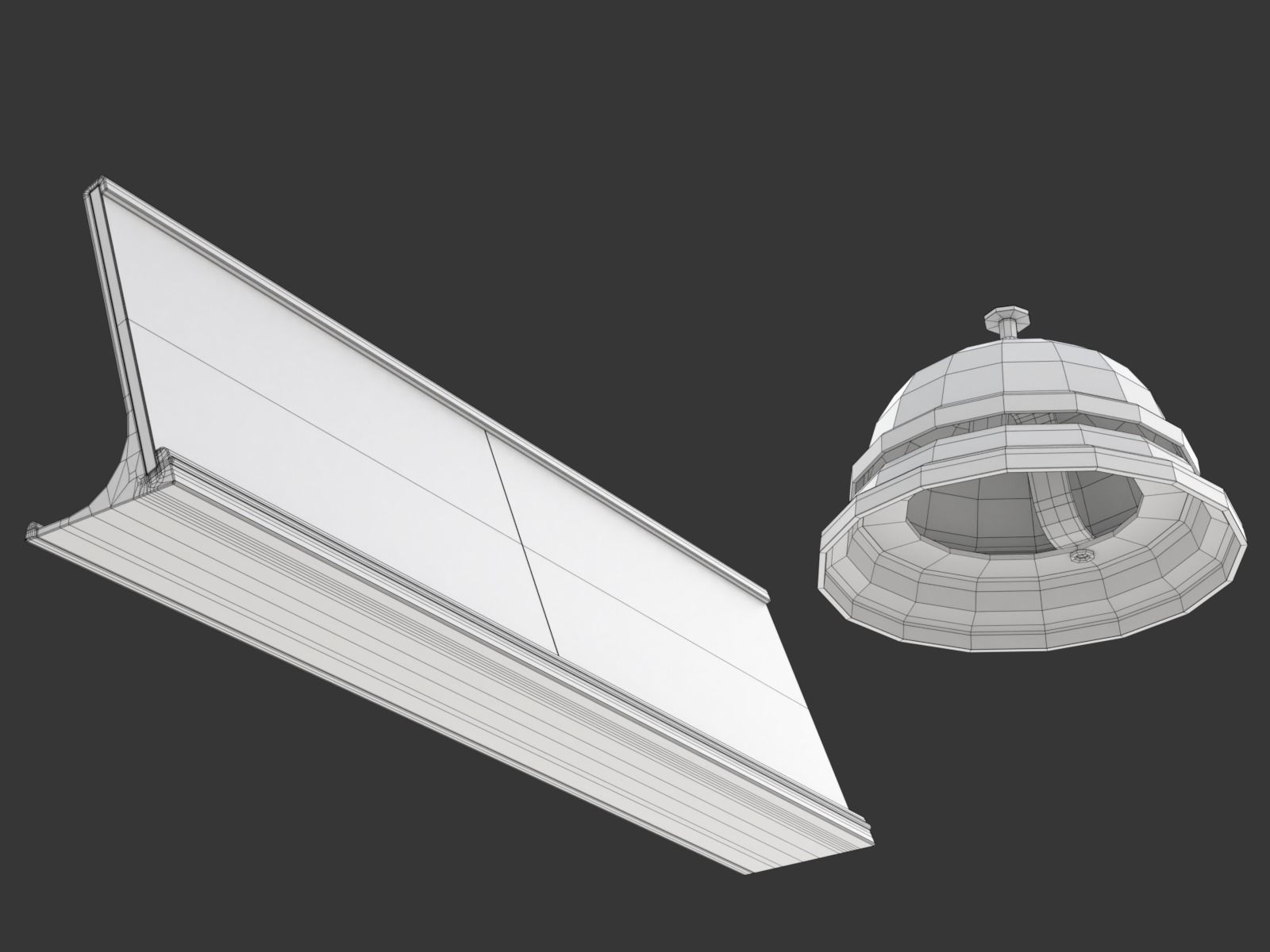 Reception  Bell with Sign 3D model_17