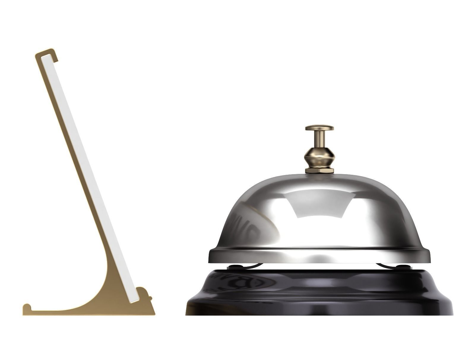 Reception  Bell with Sign 3D model_6