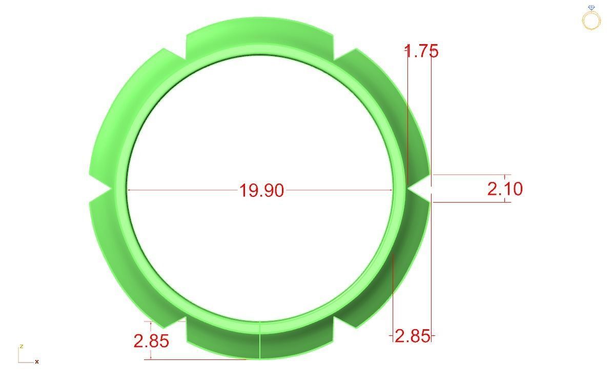 Wedding Band -5 3D print model_3