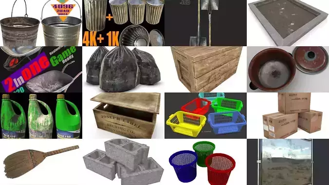 household Collection - PBR - household - low poly  