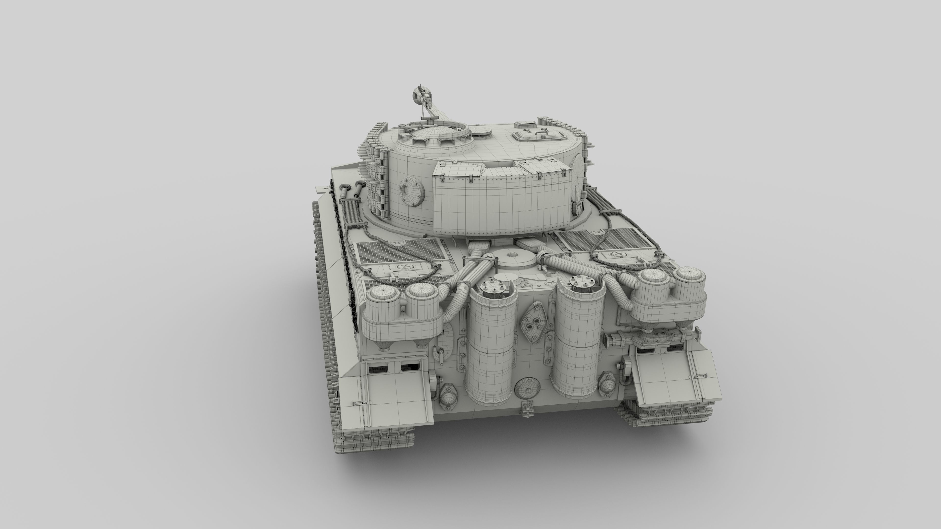 T34-85 Tiger Tank Late Pack with Interior 3D model_9