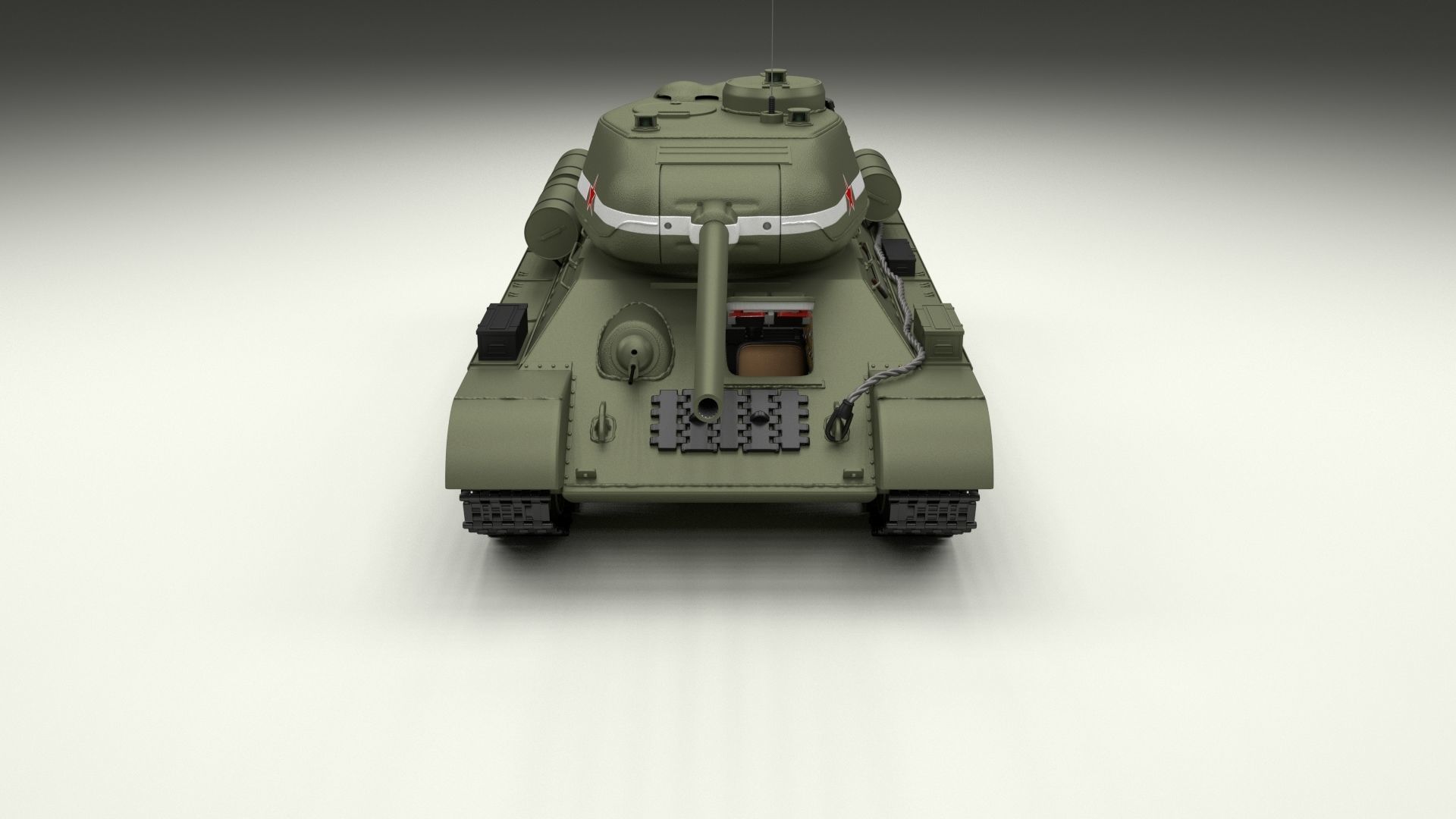 T34-85 Tiger Tank Late Pack with Interior 3D model_11