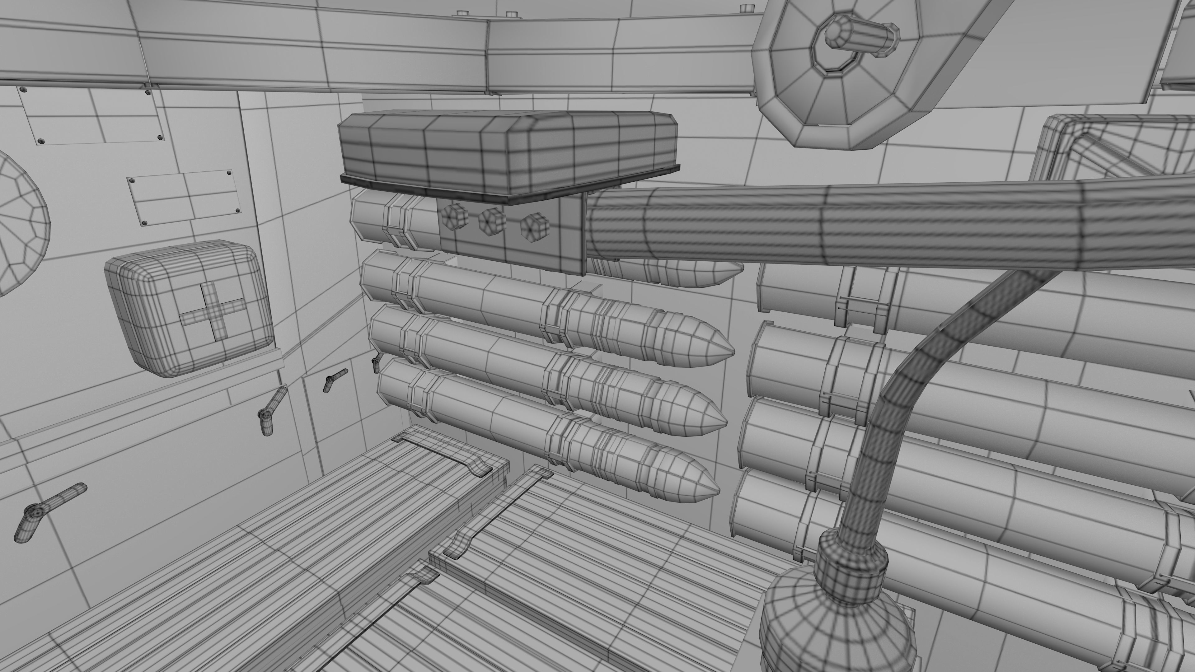 T34-85 Tiger Tank Late Pack with Interior 3D model_81