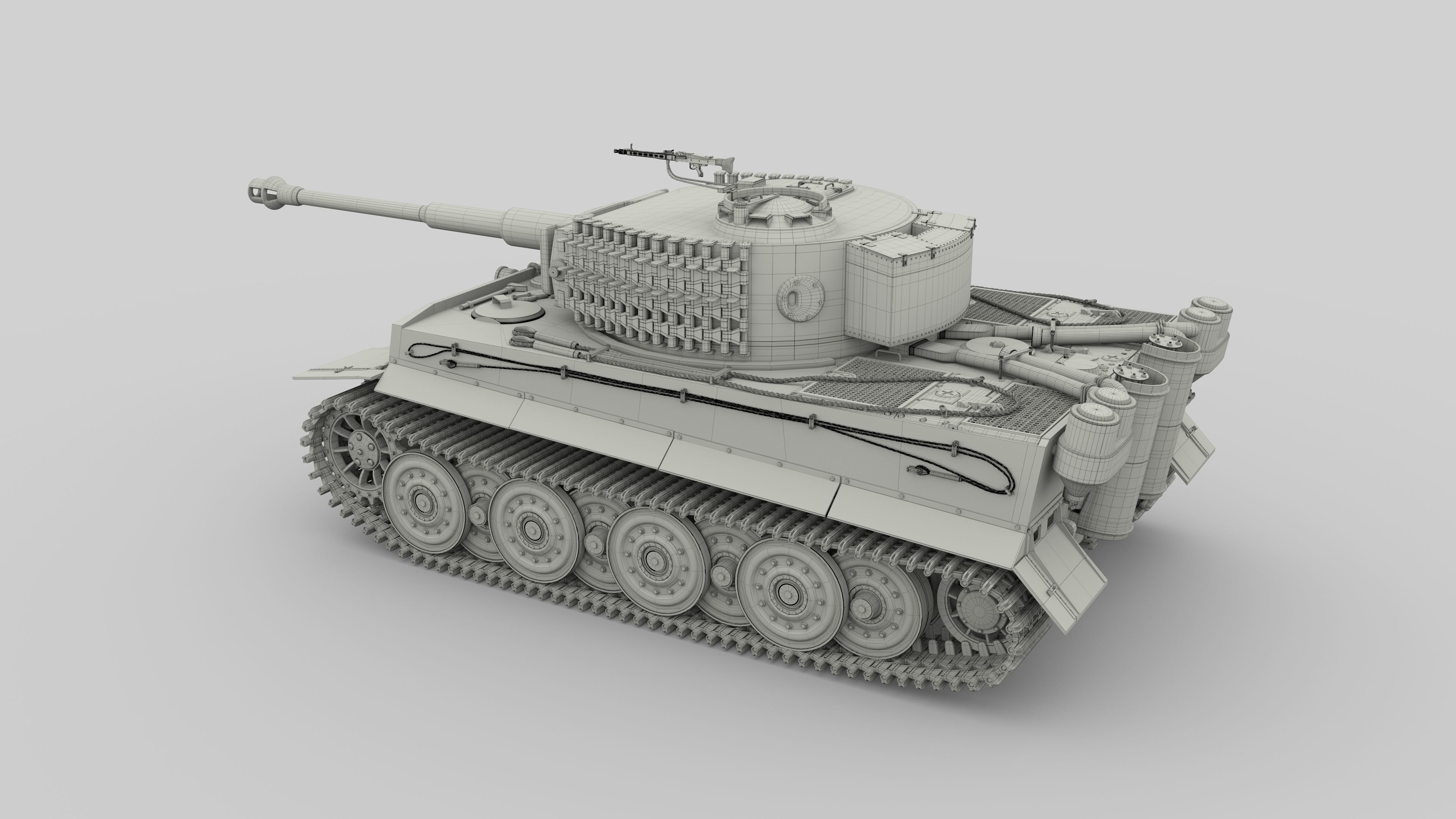 T34-85 Tiger Tank Late Pack with Interior 3D model_7
