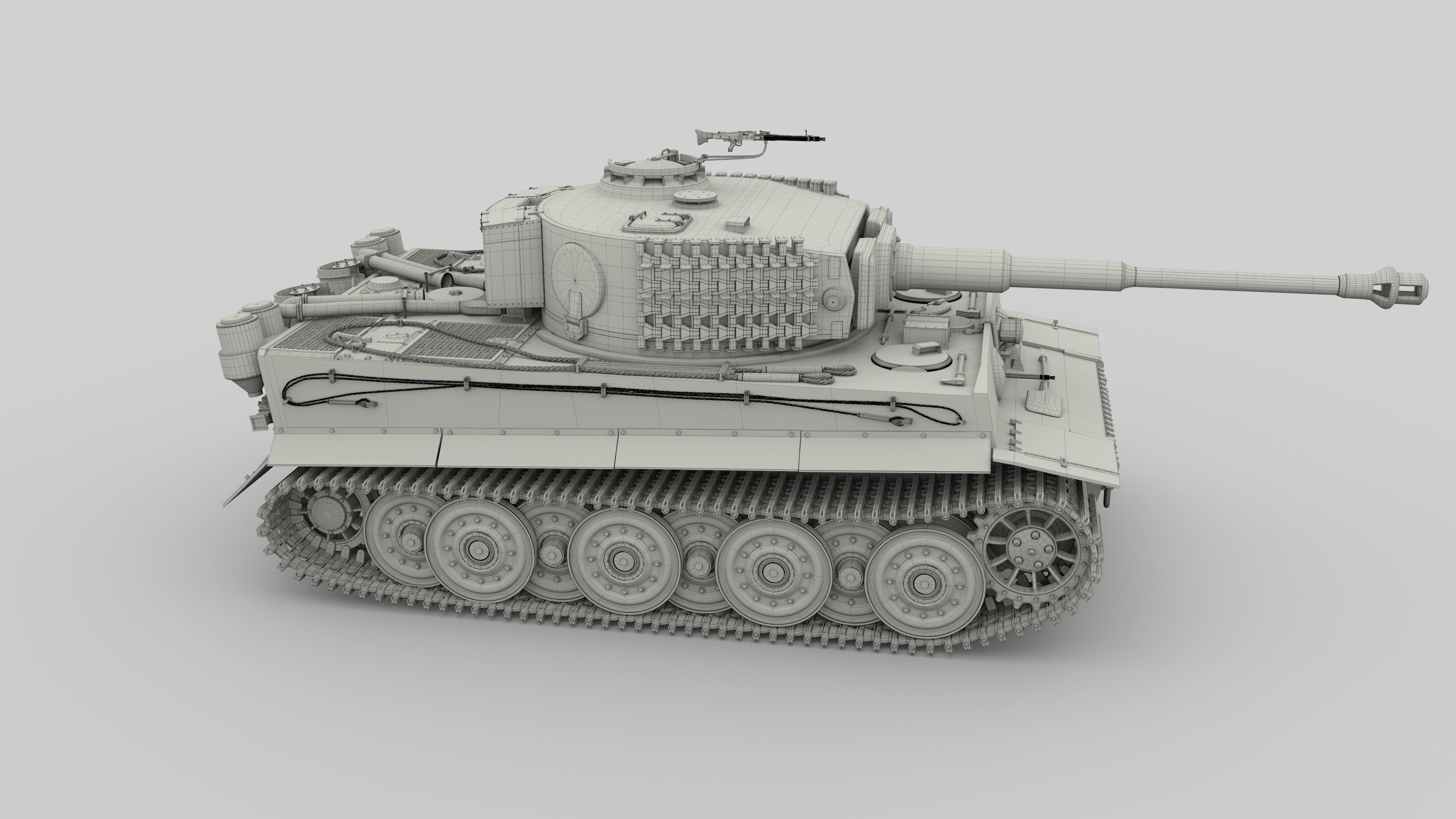 T34-85 Tiger Tank Late Pack with Interior 3D model_15