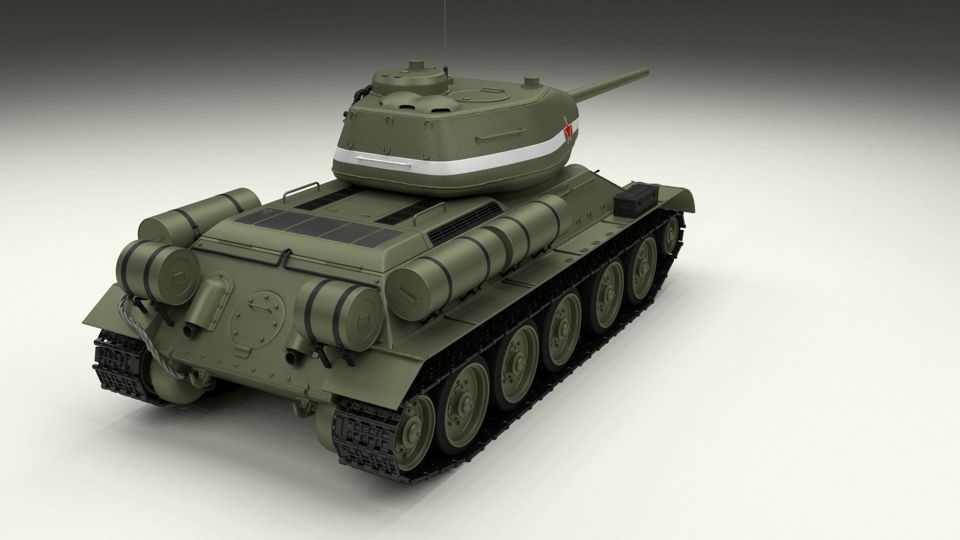 T34-85 Tiger Tank Late Pack with Interior 3D model_17