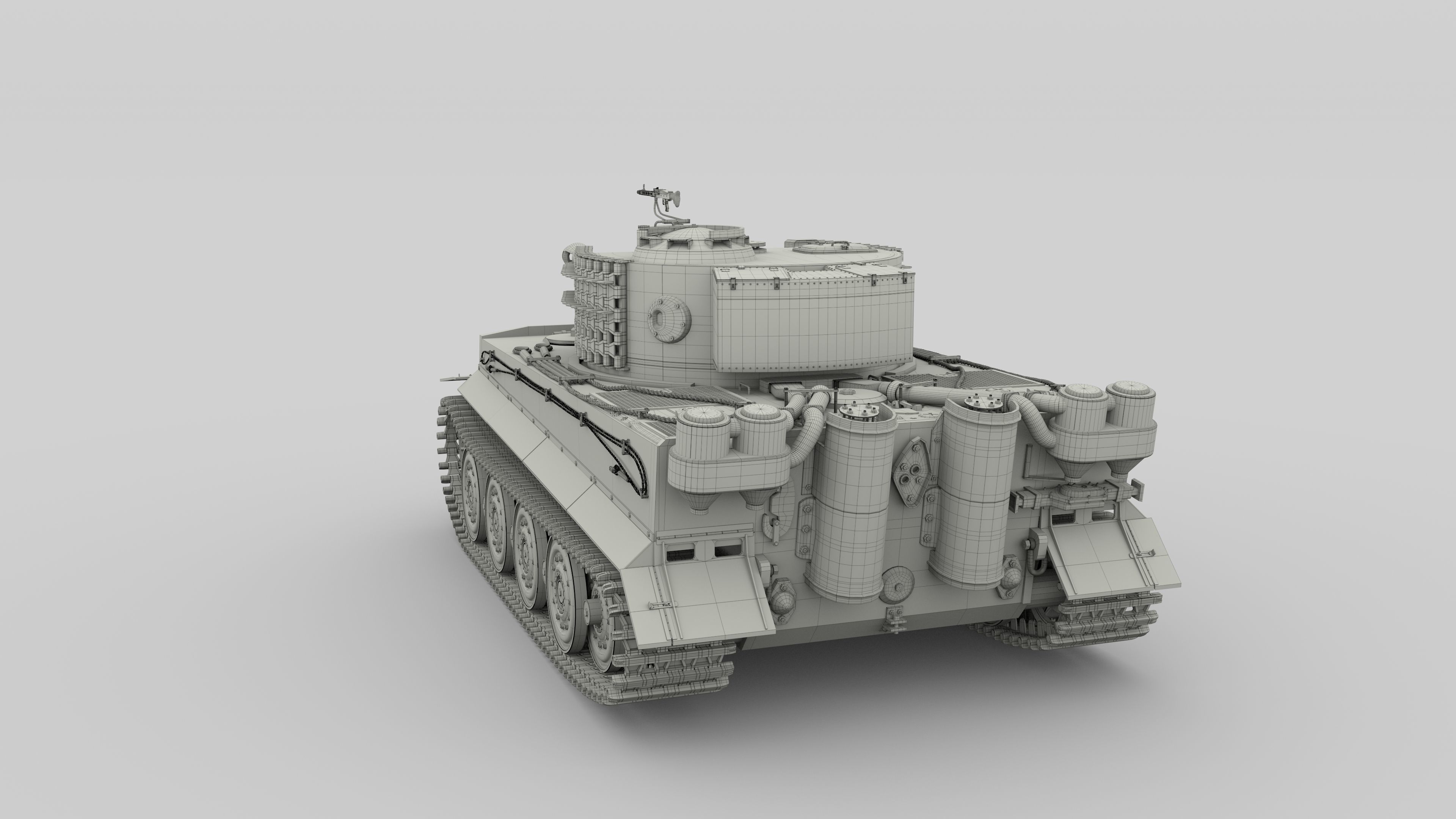 T34-85 Tiger Tank Late Pack with Interior 3D model_12