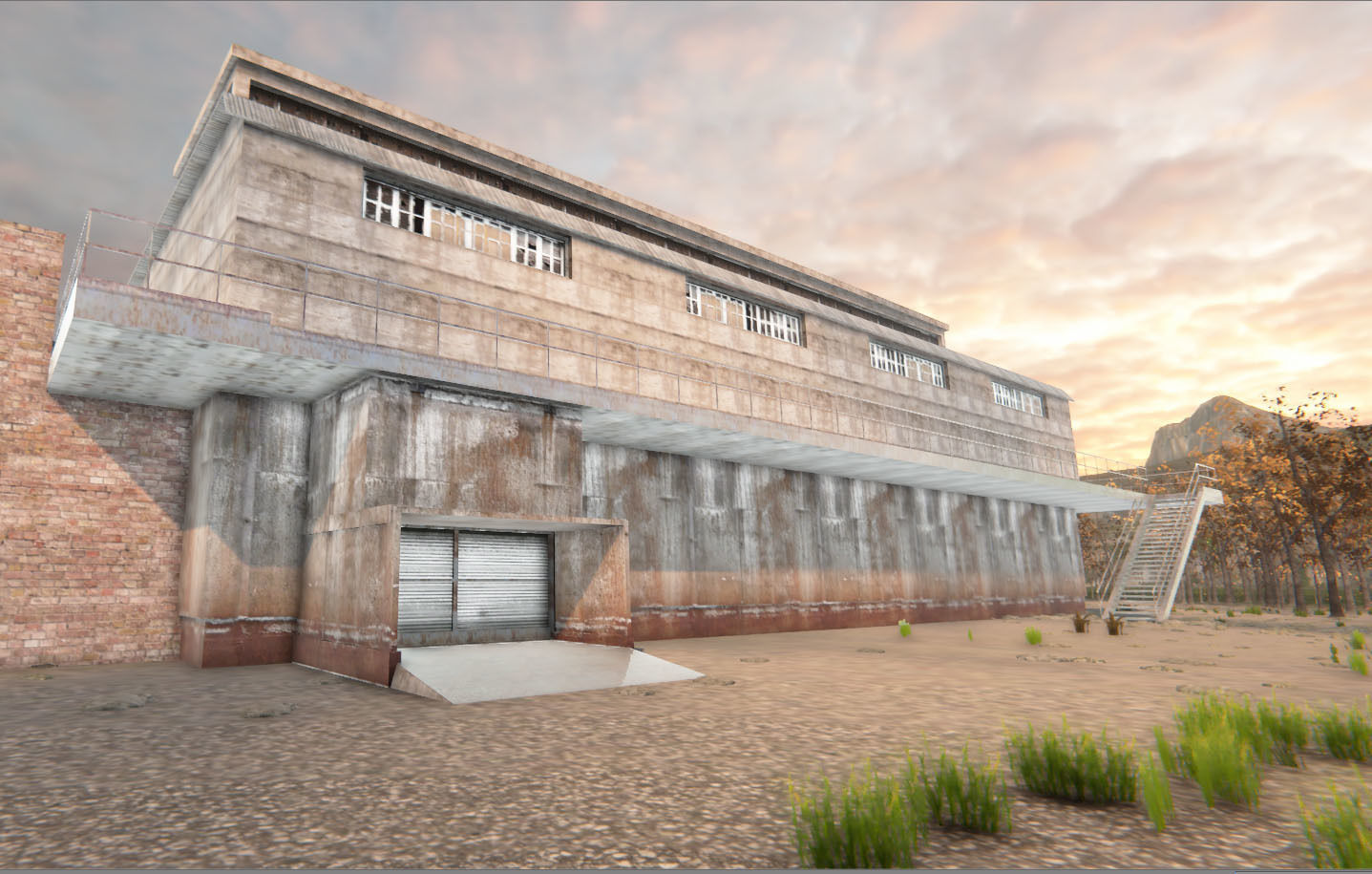 Industrial Building 4 Low-poly 3D model_5