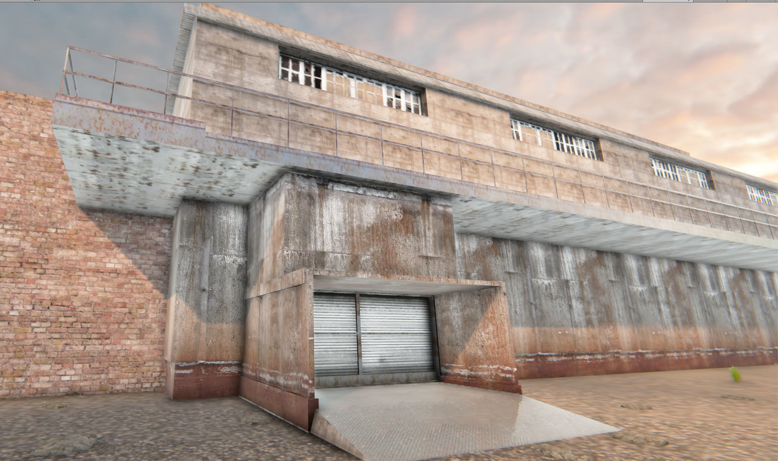 Industrial Building 4 Low-poly 3D model_1