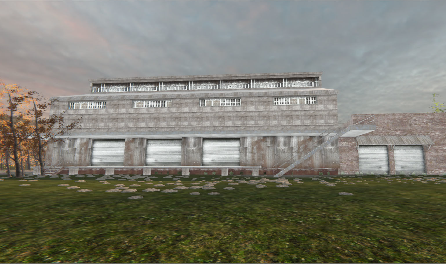 Industrial Building 4 Low-poly 3D model_2